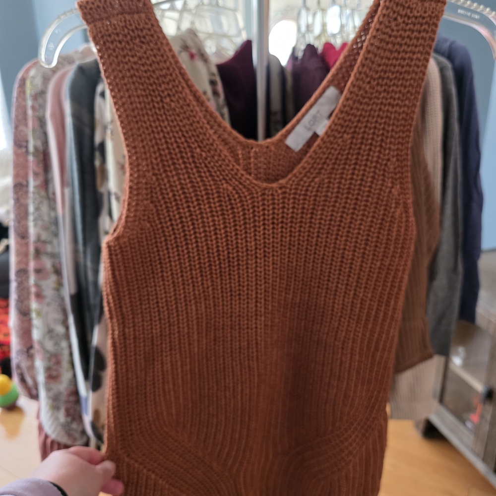 Rust Knit Sleeveless Top